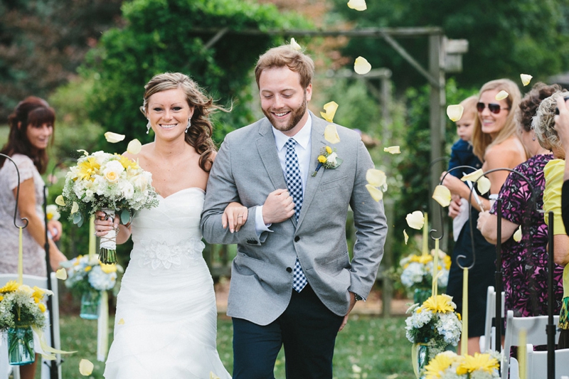 Yellow & Navy Rustic Ohio Wedding By BRAUNphotography via TheELD.com