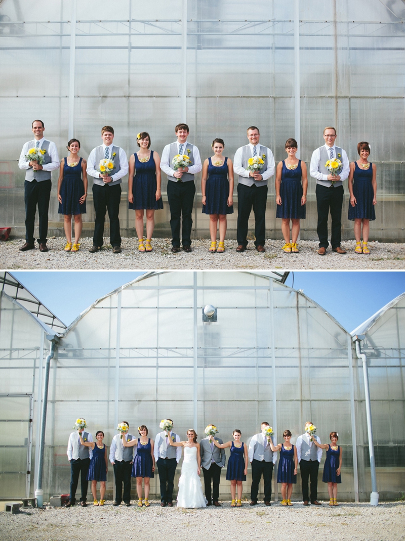 Yellow & Navy Rustic Ohio Wedding By BRAUNphotography via TheELD.com