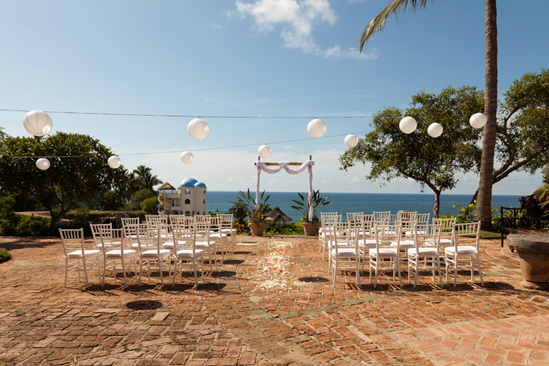 Yellow, Red, and Orange Mexico Destination Wedding via TheELD.com