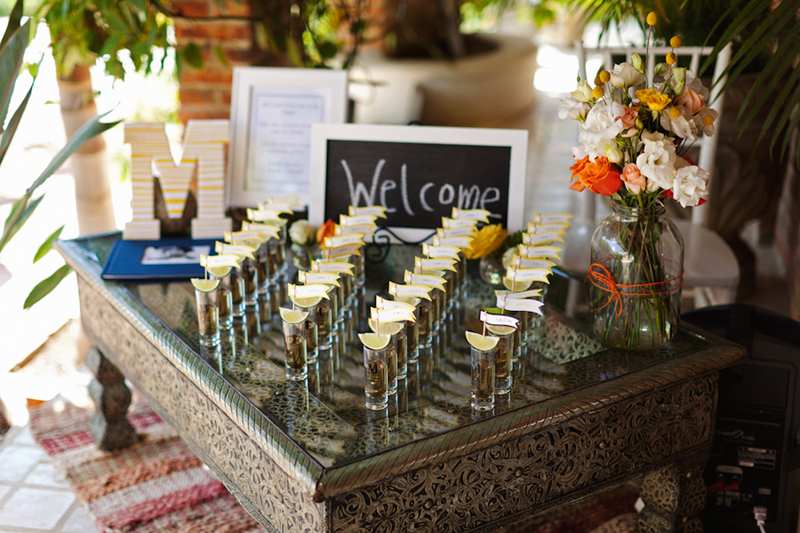 Yellow, Red, and Orange Mexico Destination Wedding via TheELD.com