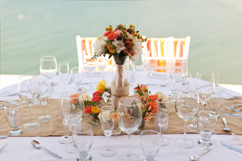 Yellow, Red, and Orange Mexico Destination Wedding via TheELD.com