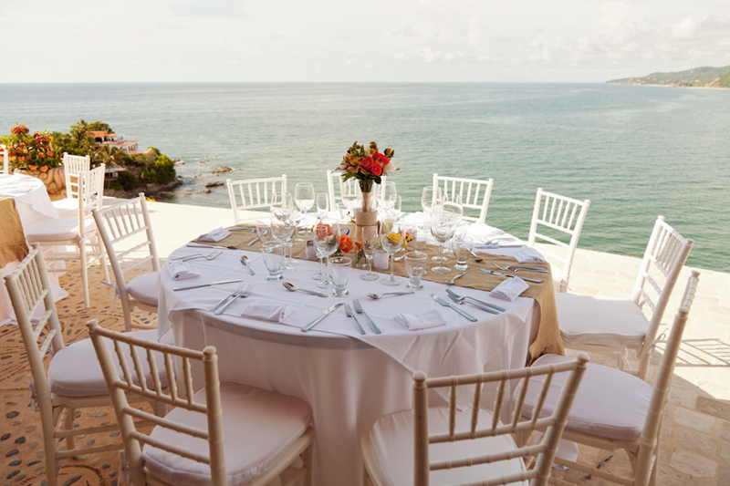 Yellow, Red, and Orange Mexico Destination Wedding via TheELD.com