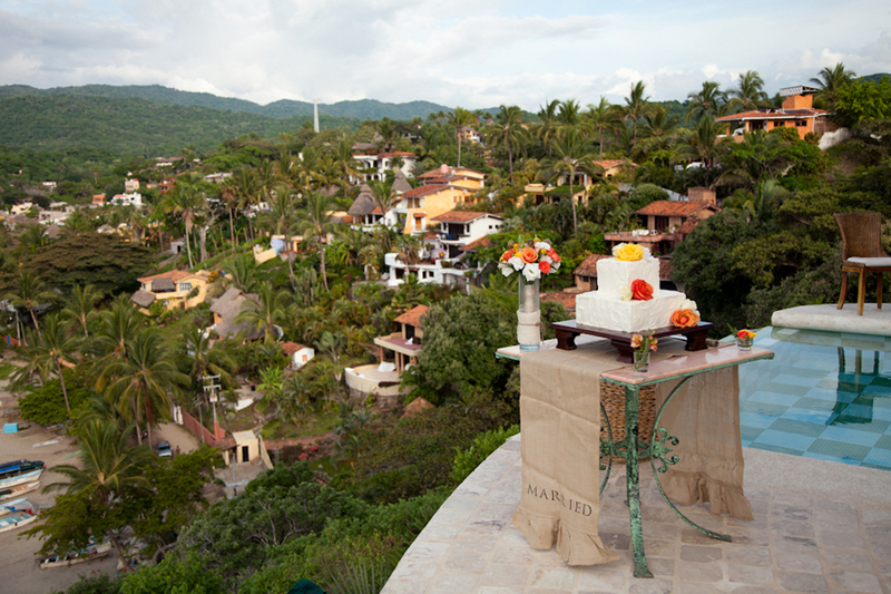 Yellow, Red, and Orange Mexico Destination Wedding via TheELD.com