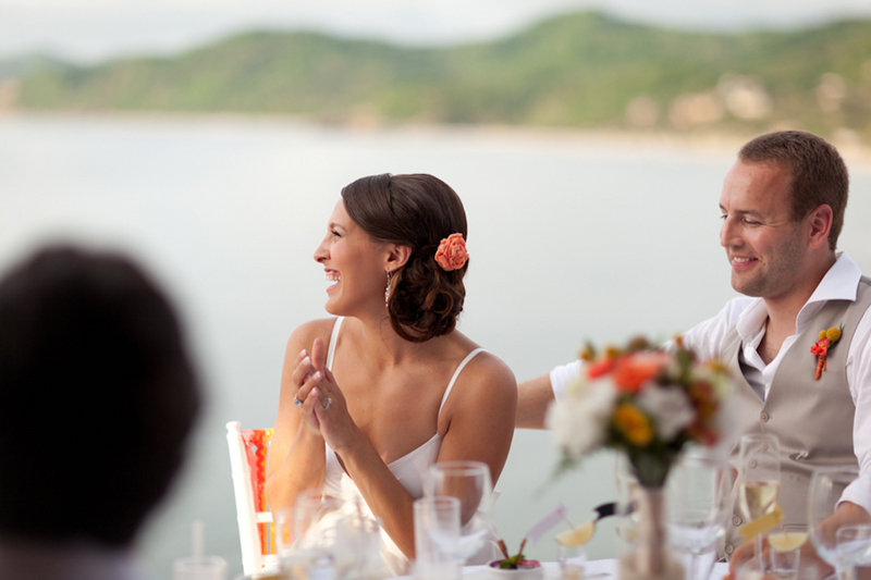 Yellow, Red, and Orange Mexico Destination Wedding via TheELD.com