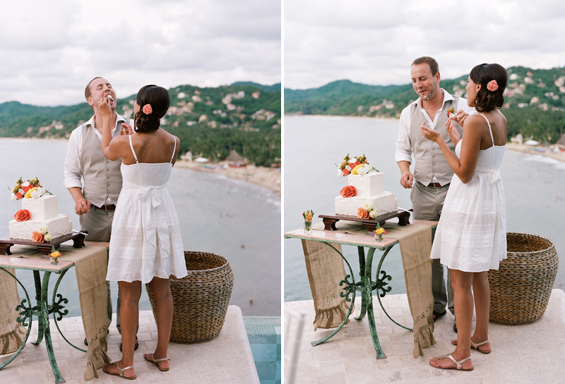 Yellow, Red, and Orange Mexico Destination Wedding via TheELD.com