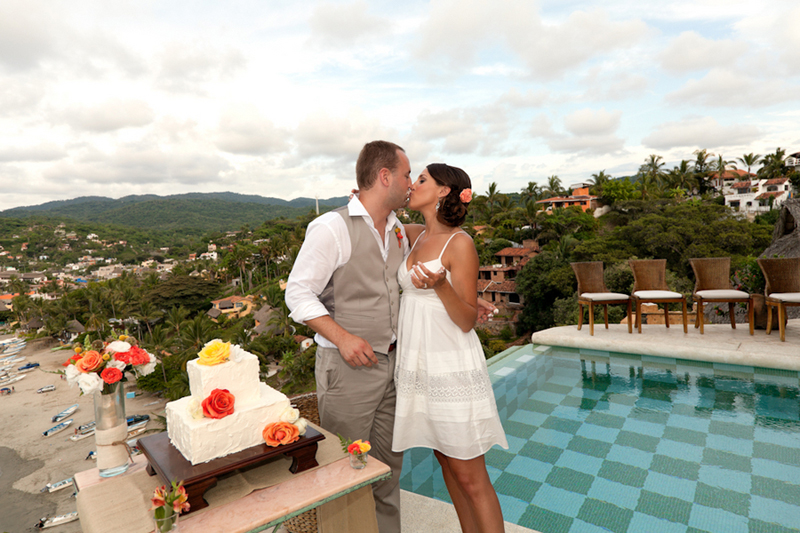 Yellow, Red, and Orange Mexico Destination Wedding via TheELD.com