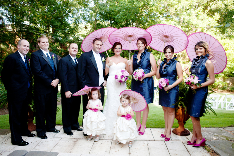 Hot Pink and Navy Georgia Wedding via TheELD.com