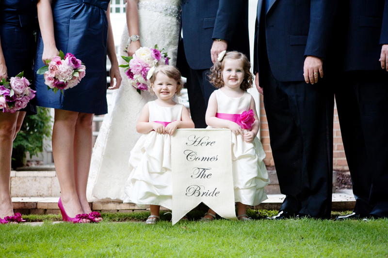 Hot Pink and Navy Georgia Wedding via TheELD.com