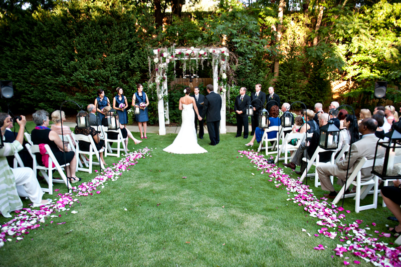 Hot Pink and Navy Georgia Wedding via TheELD.com