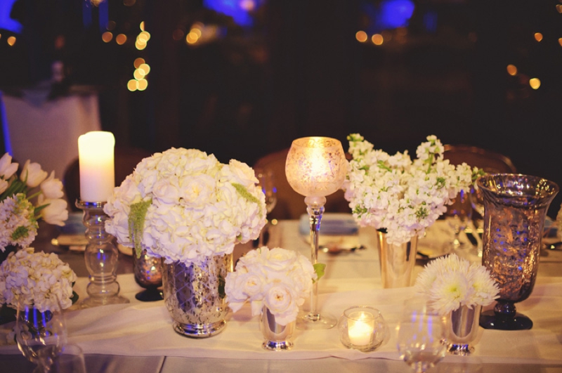 Elegant Silver and White Biltmore Estate Wedding via TheELD.com