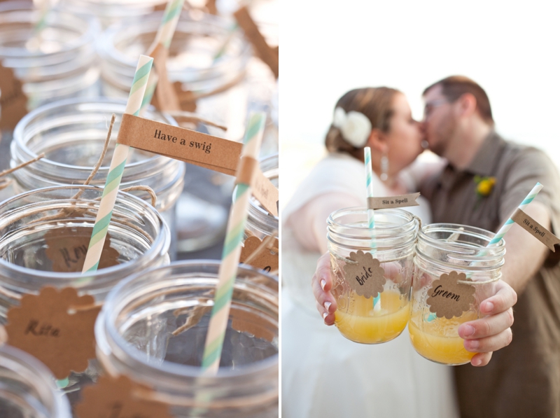 Eclectic Handmade St. George Island Wedding via TheELD.com