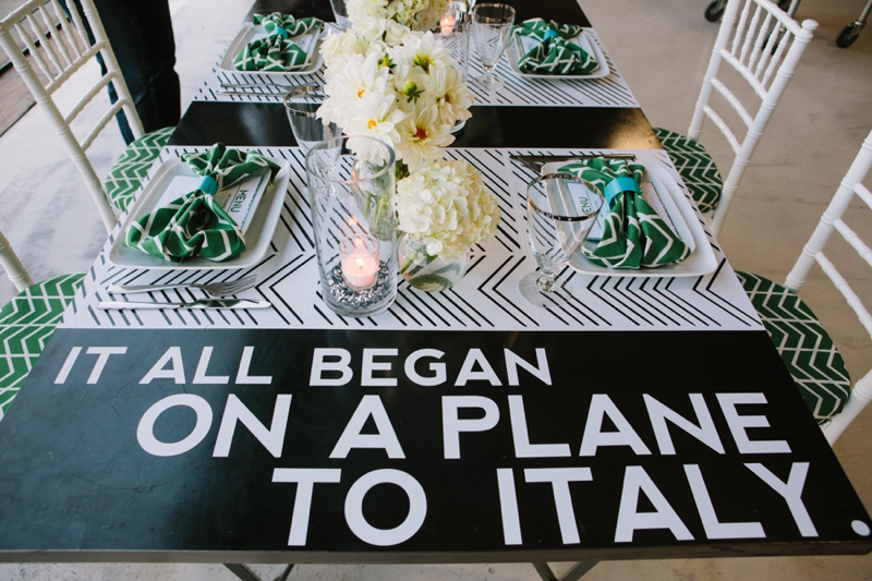 Emerald Green Aviation Inspired Wedding Inspiration via TheELD.com