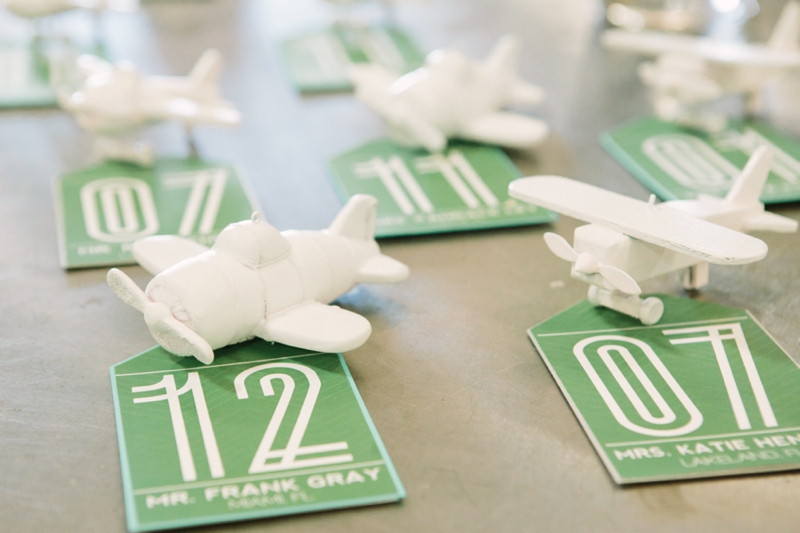 Emerald Green Aviation Inspired Wedding Inspiration via TheELD.com