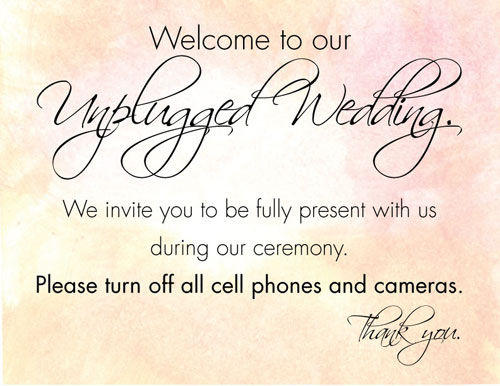 Pro Insight: How To Have An Unplugged Wedding Ceremony via TheELD.com