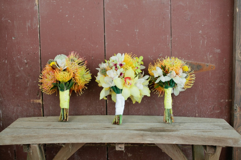 Handmade White, Gray & Yellow Wedding via TheELD.com