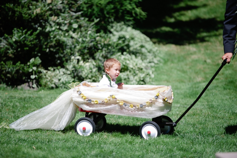 Handmade White, Gray & Yellow Wedding via TheELD.com