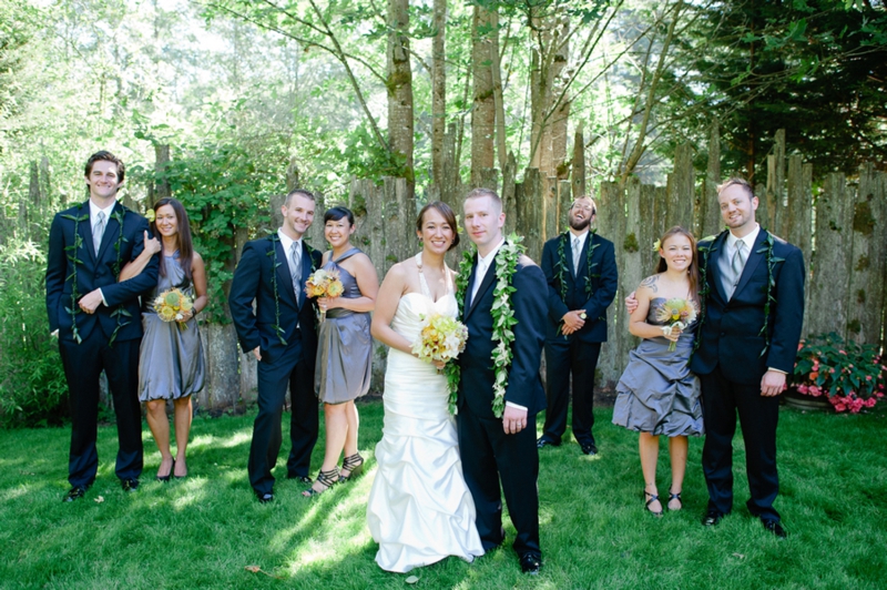 Handmade White, Gray & Yellow Wedding via TheELD.com