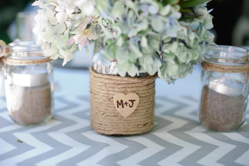 Handmade White, Gray & Yellow Wedding via TheELD.com