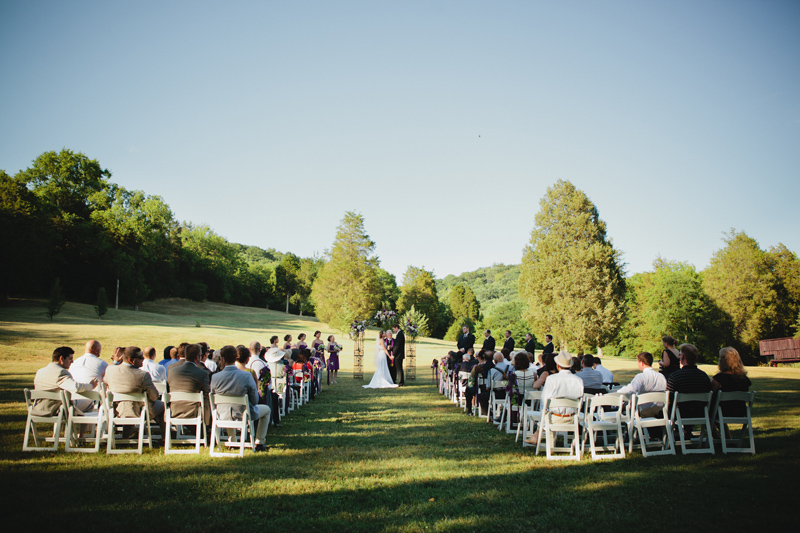 Rustic Purple Tennessee Barn Wedding via TheELD.com
