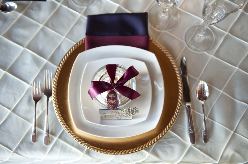 Modern Purple & Red Winter Wedding Inspiration via TheELD.com