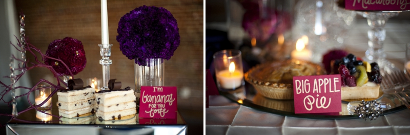 Modern Purple & Red Winter Wedding Inspiration via TheELD.com