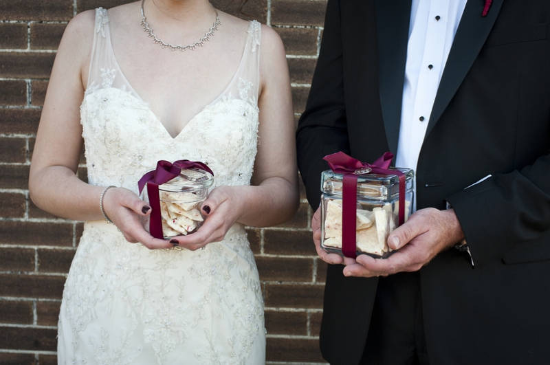 Modern Purple & Red Winter Wedding Inspiration via TheELD.com