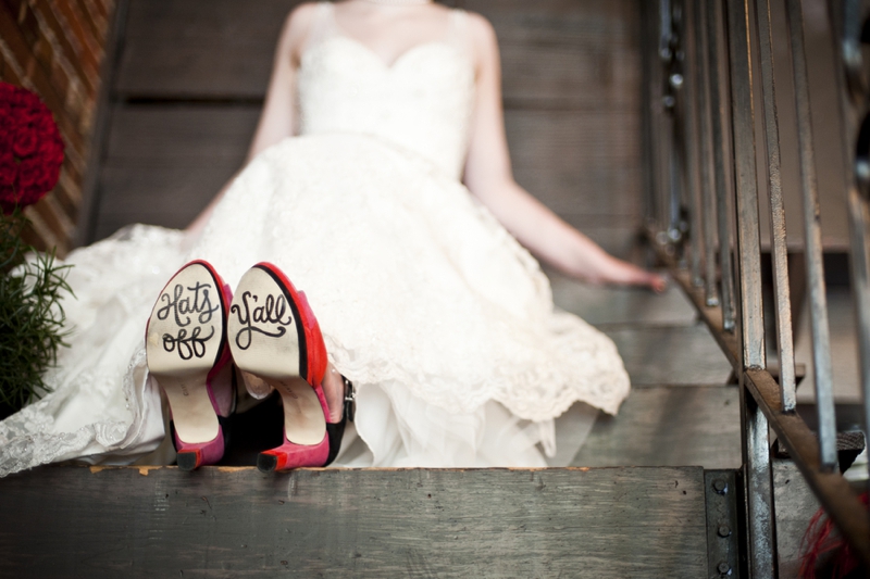 Modern Purple & Red Winter Wedding Inspiration via TheELD.com