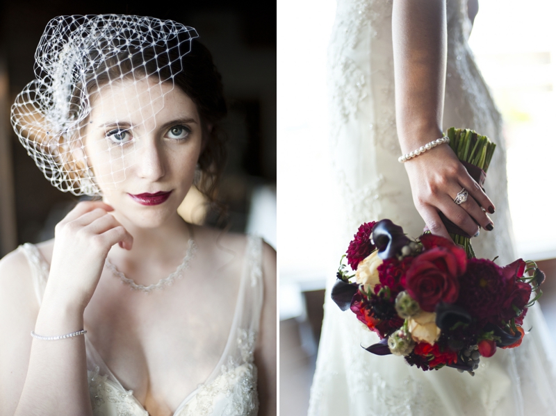 Modern Purple & Red Winter Wedding Inspiration via TheELD.com