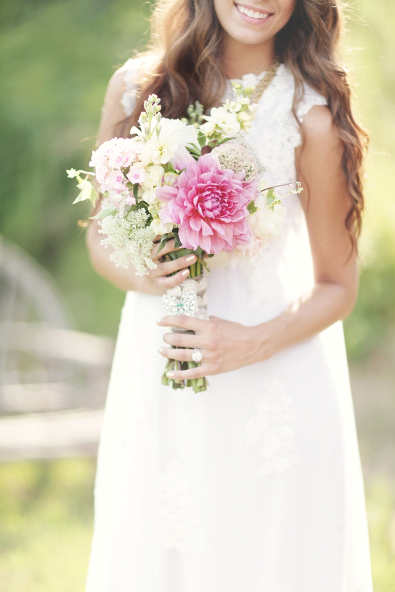 Pink Vintage Wedding Inspiration via TheELD.com