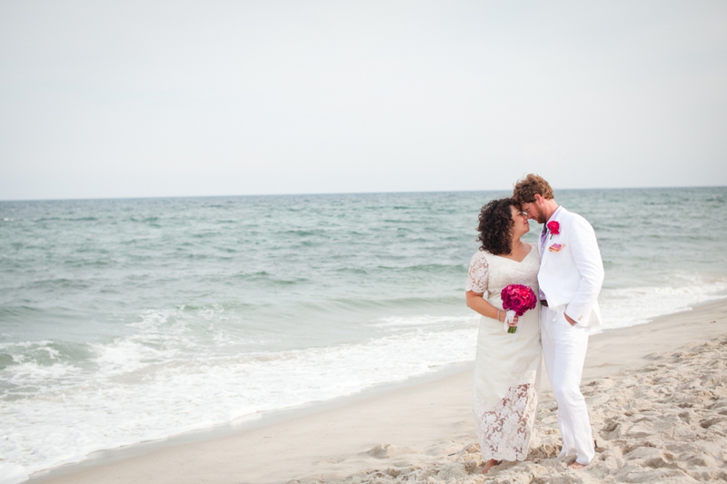 Pink & Orange New Jersey Beach Wedding via TheELD.com