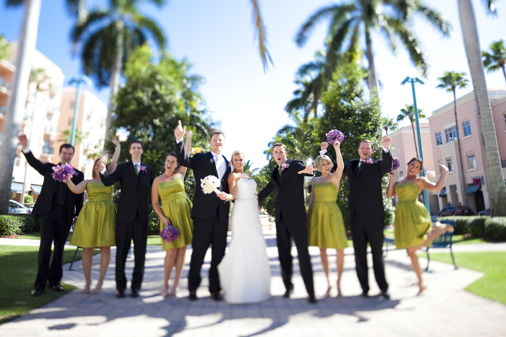 Purple and Green Modern Miami Wedding via TheELD.com