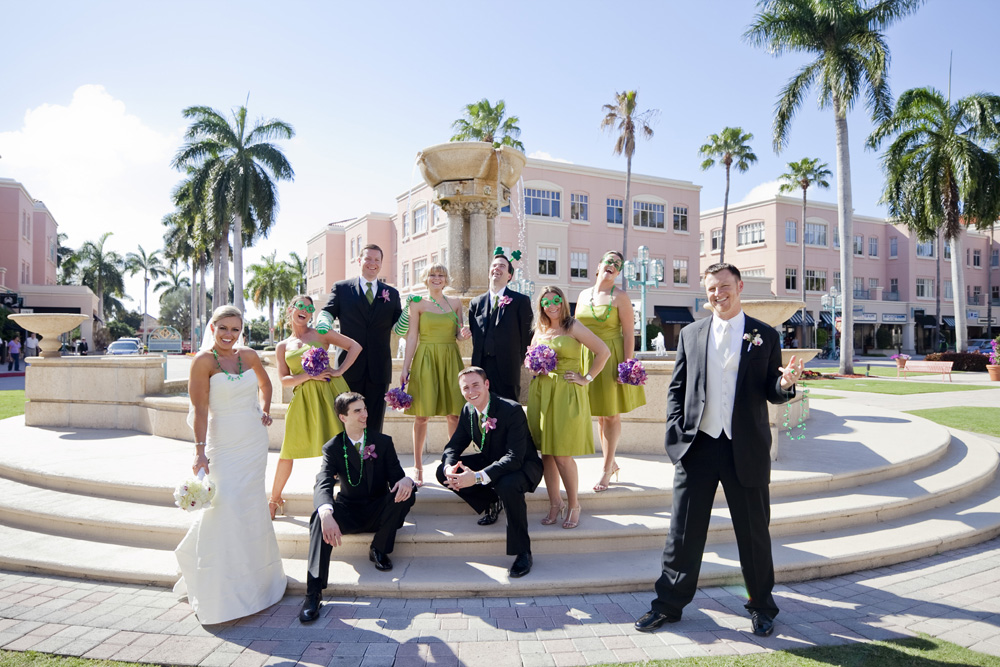 Purple and Green Modern Miami Wedding via TheELD.com