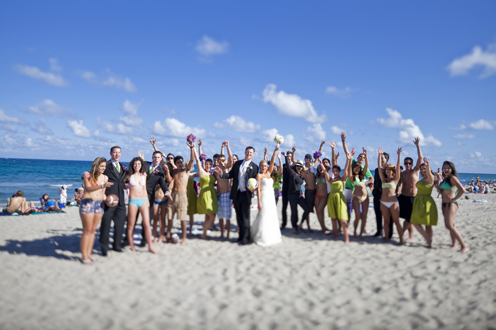 Purple and Green Modern Miami Wedding via TheELD.com