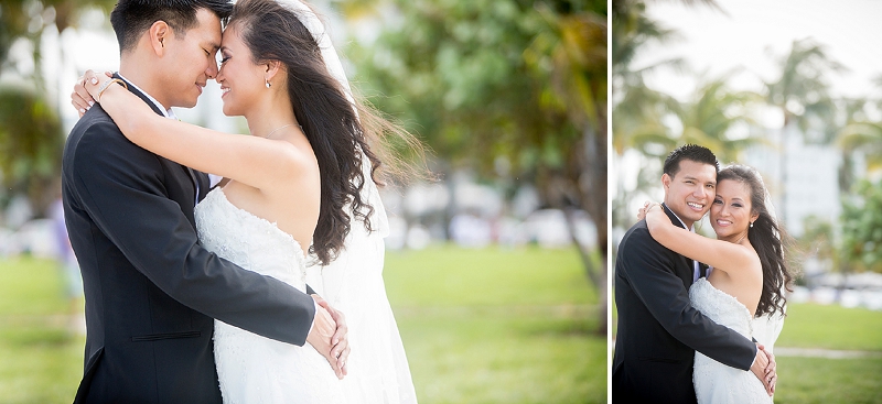 Modern Aqua & White Miami Beach Wedding via TheELD.com