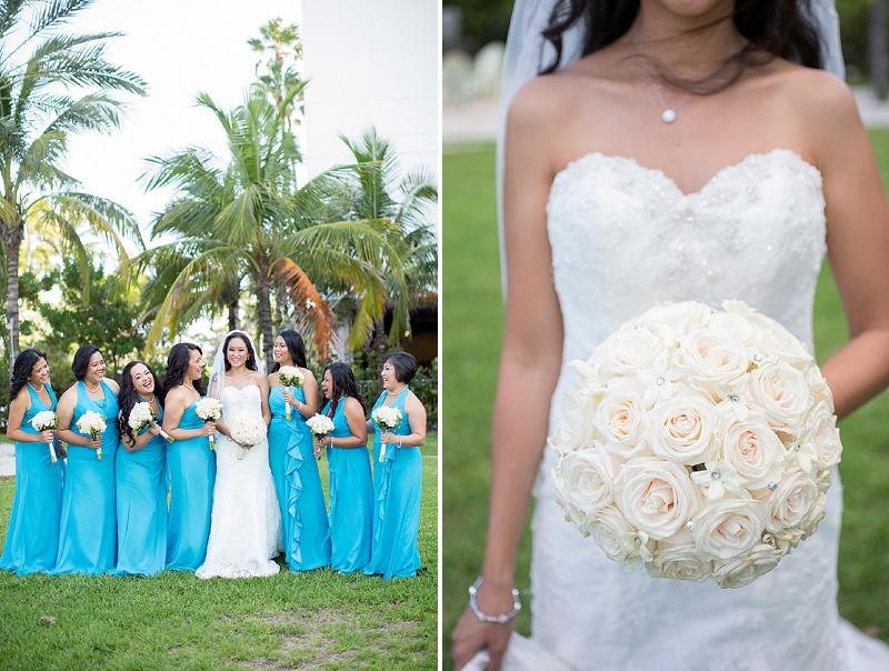 Modern Aqua & White Miami Beach Wedding via TheELD.com