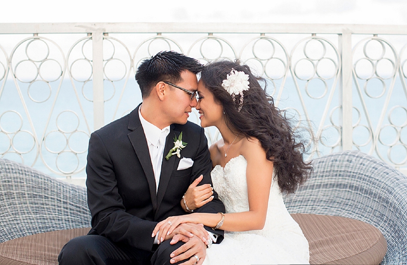 Modern Aqua & White Miami Beach Wedding via TheELD.com