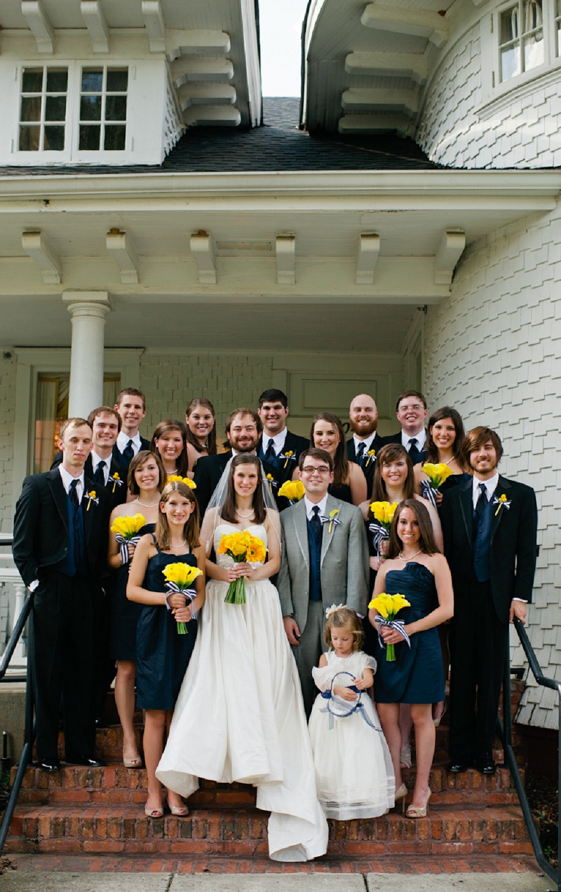 Modern Navy & Yellow Alabama Wedding via TheELD.com