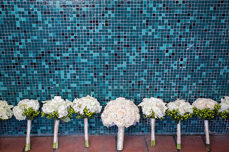 Modern Aqua & White Miami Beach Wedding via TheELD.com