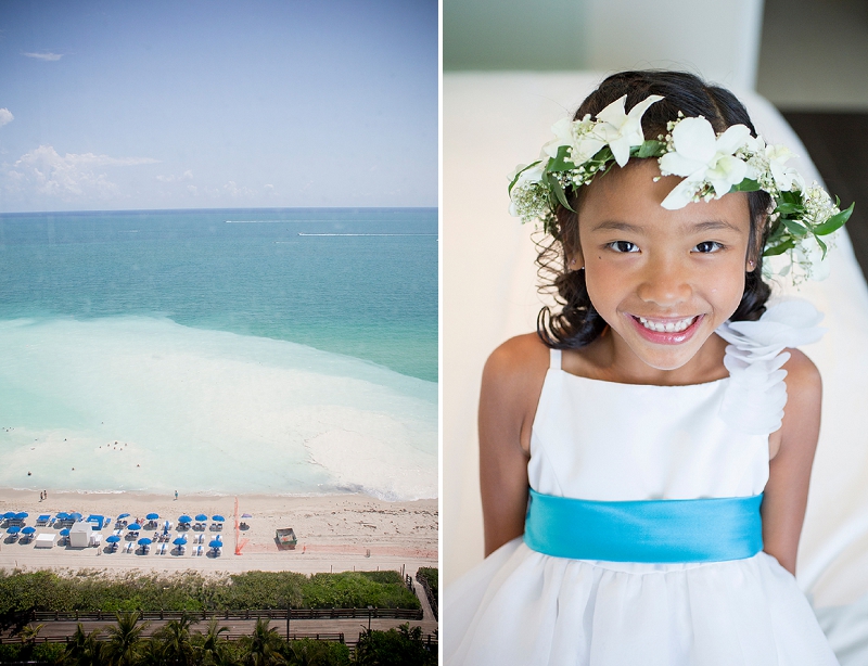 Modern Aqua & White Miami Beach Wedding via TheELD.com