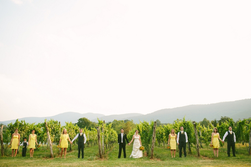 Rustic Yellow Vineyard Wedding via TheELD.com