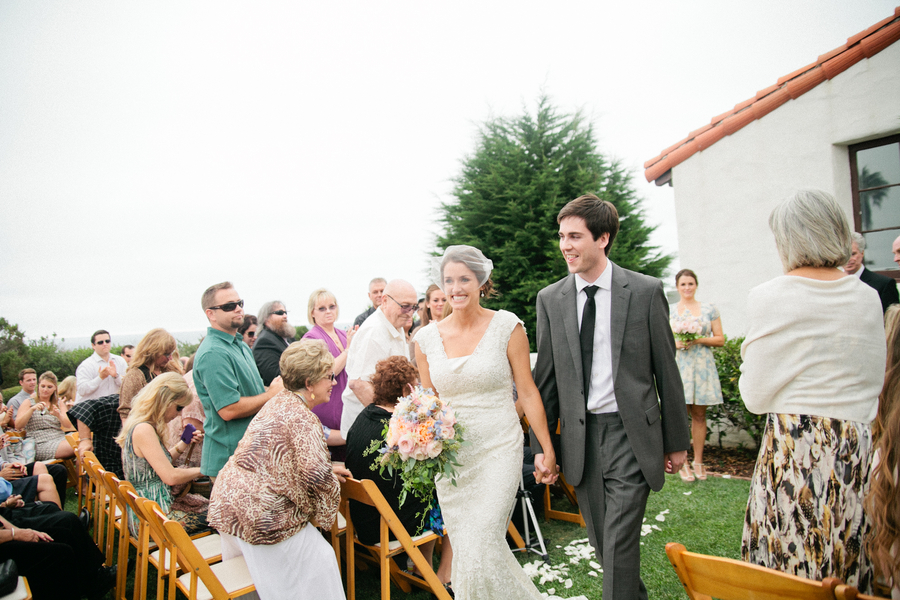 Handcrafted Mint and Peach California Wedding via TheELD.com