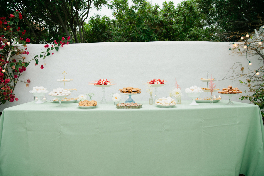 Handcrafted Mint and Peach California Wedding via TheELD.com