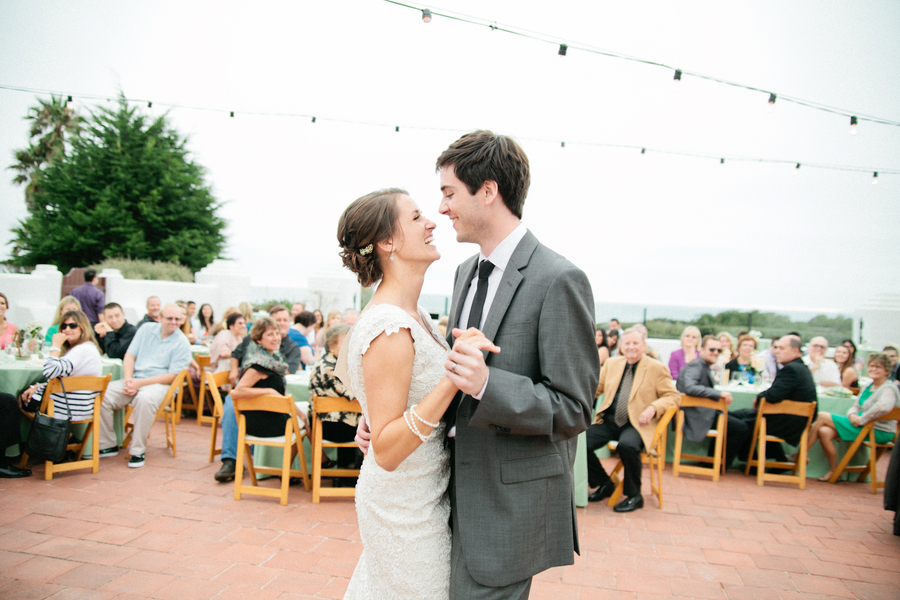 Handcrafted Mint and Peach California Wedding via TheELD.com