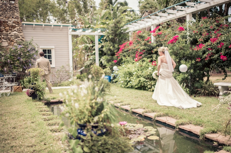 Vintage Blue & Yellow Backyard Wedding via TheELD.com