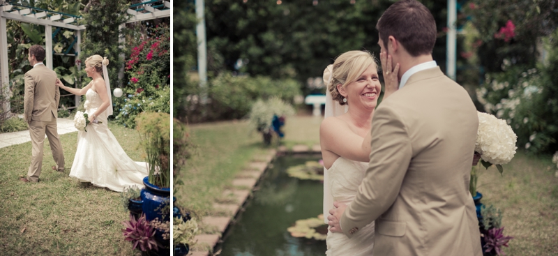 Vintage Blue & Yellow Backyard Wedding via TheELD.com