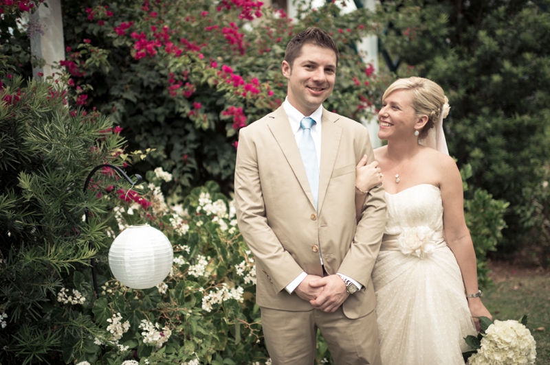 Vintage Blue & Yellow Backyard Wedding via TheELD.com