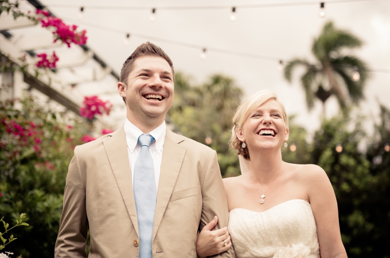 Vintage Blue & Yellow Backyard Wedding via TheELD.com