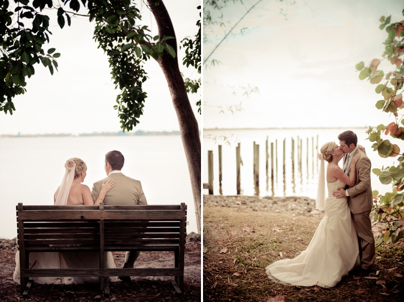 Vintage Blue & Yellow Backyard Wedding via TheELD.com