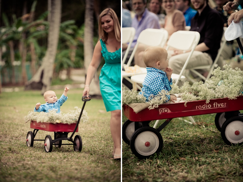 Vintage Blue & Yellow Backyard Wedding via TheELD.com