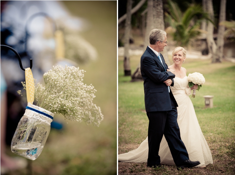 Vintage Blue & Yellow Backyard Wedding via TheELD.com